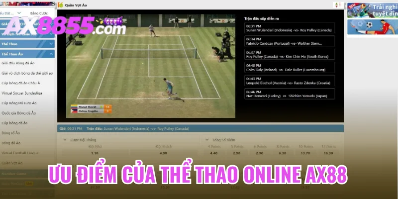 Khái quát ưu điểm của thể thao online